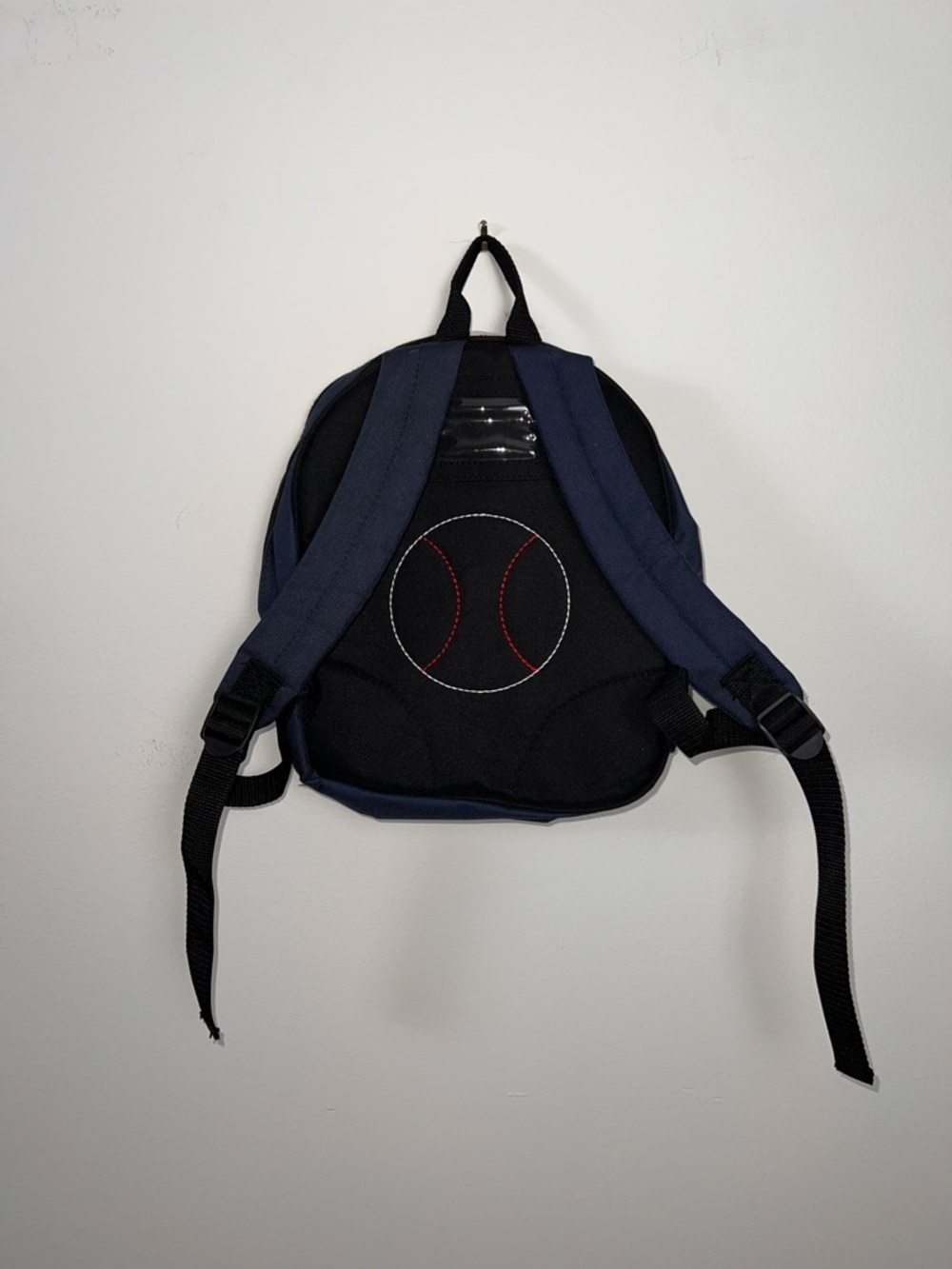 New York Yankees Mini Backpack MLB Pinstripe Logo Bag Navy White Kids Small - Picture 2 of 3